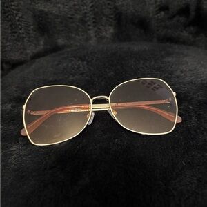 Prince Gold Sunglasses with Rose Tint
